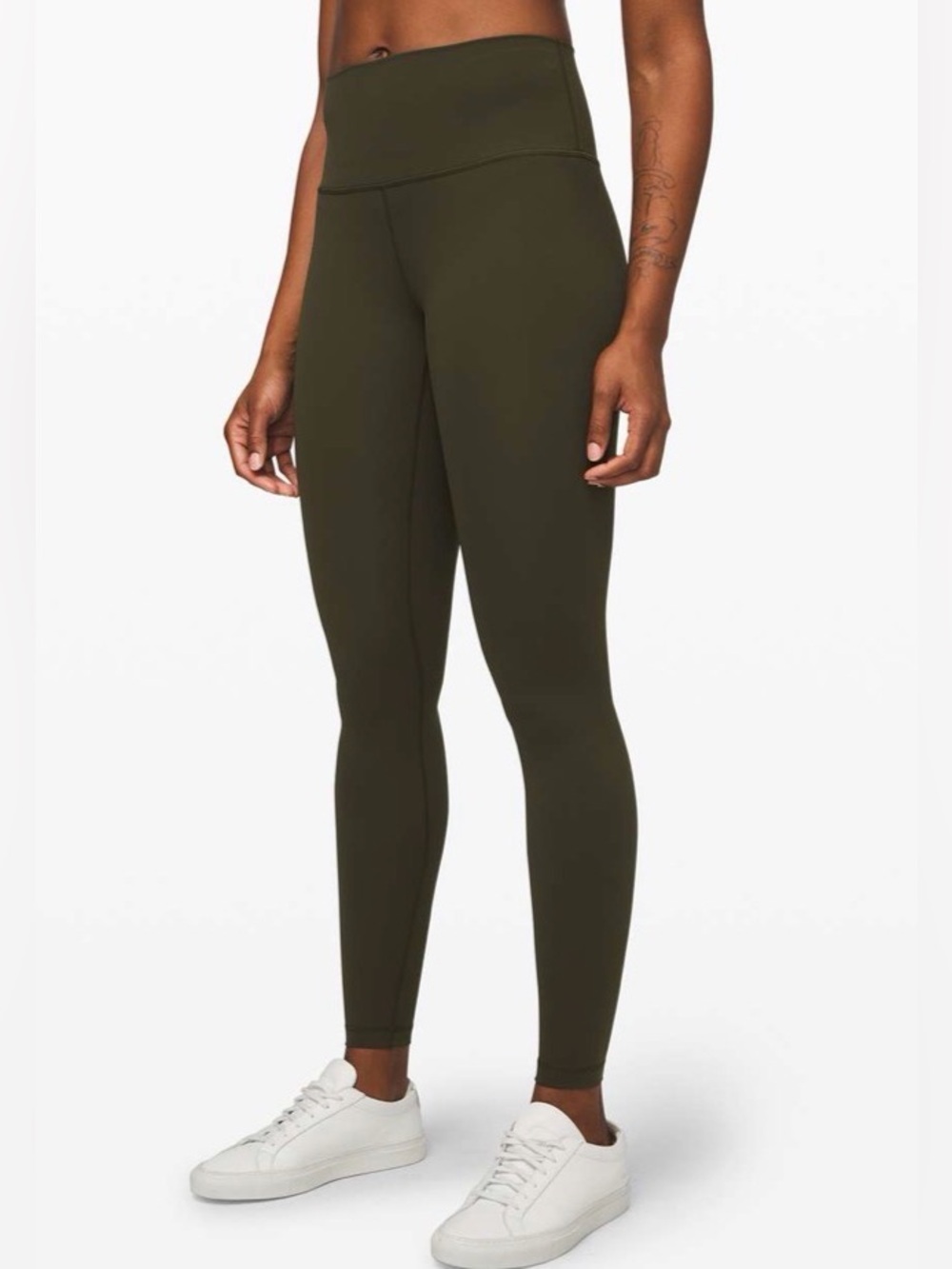 Lululemon Wunder Under High-Rise Tight 28" *Full-On Luxtreme in Dark Olive Sz 6